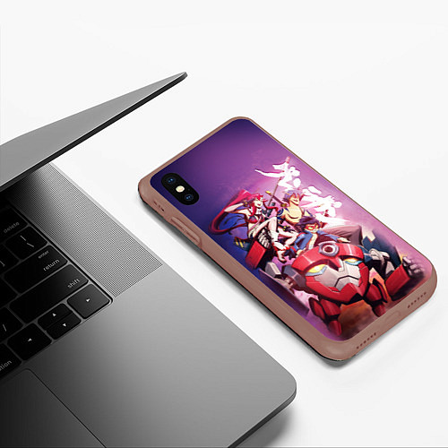 Чехол iPhone XS Max матовый Gurren Lagann / 3D-Коричневый – фото 3