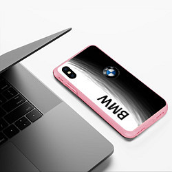 Чехол iPhone XS Max матовый Black and White BMW, цвет: 3D-баблгам — фото 2
