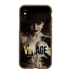 Чехол iPhone XS Max матовый Resident Evil Village Димитреску фан-косплей, цвет: 3D-коричневый