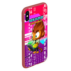 Чехол iPhone XS Max матовый BTD6 Benjamin, цвет: 3D-красный — фото 2