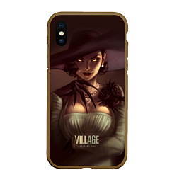 Чехол iPhone XS Max матовый Lady Alcina Dimitrescu, цвет: 3D-коричневый