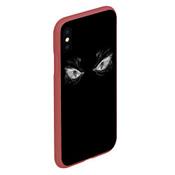 Чехол iPhone XS Max матовый Smoke Eyes, цвет: 3D-красный — фото 2