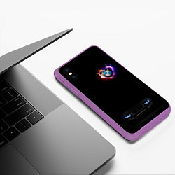 Чехол iPhone XS Max матовый BMW Car, цвет: 3D-фиолетовый — фото 2