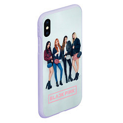 Чехол iPhone XS Max матовый Blackpink Squad, цвет: 3D-светло-сиреневый — фото 2