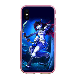 Чехол iPhone XS Max матовый Furry warrior, цвет: 3D-розовый