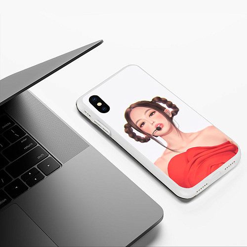 Чехол iPhone XS Max матовый Sweet Jannie / 3D-Белый – фото 3