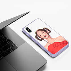 Чехол iPhone XS Max матовый Sweet Jannie, цвет: 3D-светло-сиреневый — фото 2