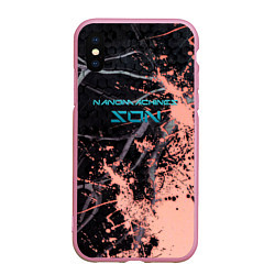 Чехол iPhone XS Max матовый MGR - Nanomachines Son, цвет: 3D-розовый