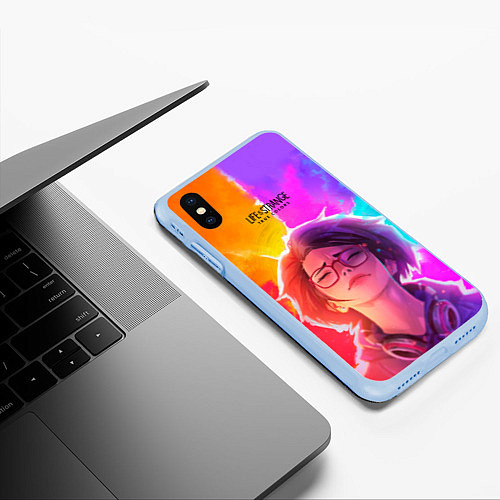 Чехол iPhone XS Max матовый Life Is StrangeTrue Colors / 3D-Голубой – фото 3