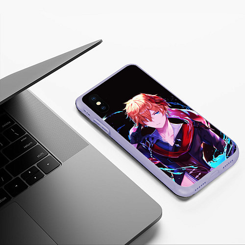 Чехол iPhone XS Max матовый ТАРТАЛЬЯ - ИГРА GENSHIN IMPACT / 3D-Светло-сиреневый – фото 3