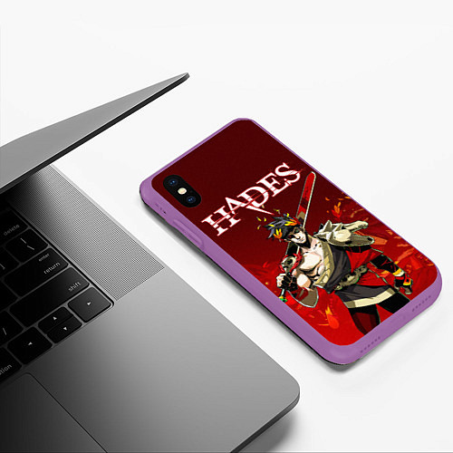 Чехол iPhone XS Max матовый Hades Zagrei / 3D-Фиолетовый – фото 3