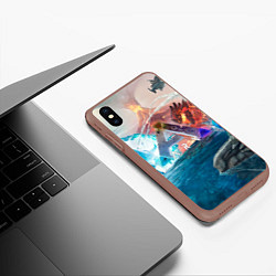 Чехол iPhone XS Max матовый Ark battelfield, цвет: 3D-коричневый — фото 2