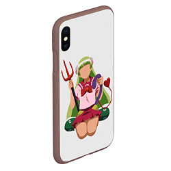 Чехол iPhone XS Max матовый Clara Valac Minimalistic, цвет: 3D-коричневый — фото 2