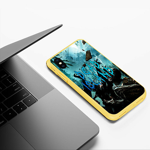 Чехол iPhone XS Max матовый Толпа зомби / 3D-Желтый – фото 3