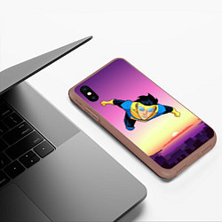 Чехол iPhone XS Max матовый Марк Грэйсон Неуязвимый, цвет: 3D-коричневый — фото 2