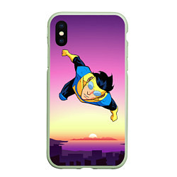 Чехол iPhone XS Max матовый Марк Грэйсон Неуязвимый, цвет: 3D-салатовый