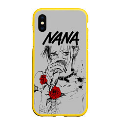 Чехол iPhone XS Max матовый NANA, цвет: 3D-желтый