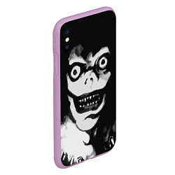 Чехол iPhone XS Max матовый Death Note Рюк Деад Ноте, цвет: 3D-сиреневый — фото 2