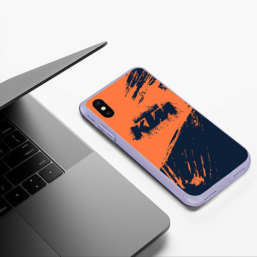 Чехол iPhone XS Max матовый KTM ГРАНЖ Z / 3D-Светло-сиреневый – фото 3