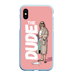 Чехол iPhone XS Max матовый The Real Dude, цвет: 3D-голубой