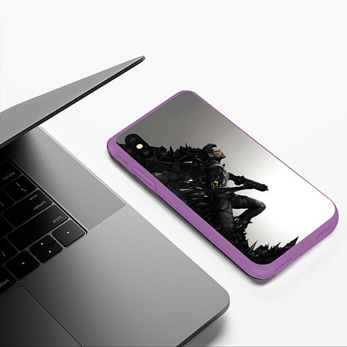 Чехол iPhone XS Max матовый Jensen Revolution / 3D-Фиолетовый – фото 3