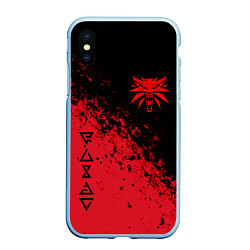 Чехол iPhone XS Max матовый THE WITCHER 3, цвет: 3D-голубой