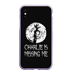 Чехол iPhone XS Max матовый Charlie is missing me, цвет: 3D-светло-сиреневый