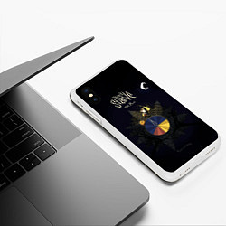 Чехол iPhone XS Max матовый Двигайся и не голодай, цвет: 3D-белый — фото 2
