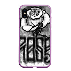 Чехол iPhone XS Max матовый Терновая роза, цвет: 3D-фиолетовый