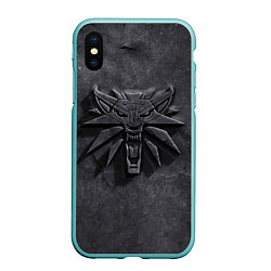 Чехол iPhone XS Max матовый THE WITCHER КАМЕНЬ ЛОГО, цвет: 3D-мятный