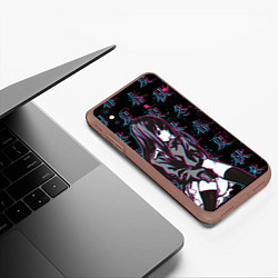 Чехол iPhone XS Max матовый Sad Anime Girl, цвет: 3D-коричневый — фото 2