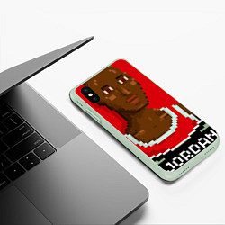 Чехол iPhone XS Max матовый Retro Jordan, цвет: 3D-салатовый — фото 2