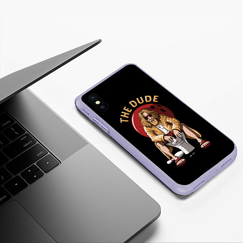 Чехол iPhone XS Max матовый THE DUDE Big Lebowski / 3D-Светло-сиреневый – фото 3