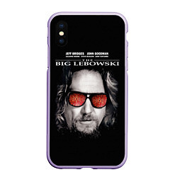 Чехол iPhone XS Max матовый The Big Lebowski, цвет: 3D-светло-сиреневый