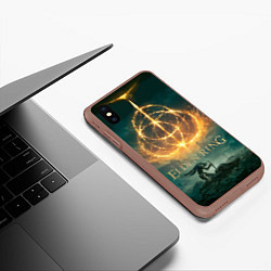 Чехол iPhone XS Max матовый Elden Ring key art, цвет: 3D-коричневый — фото 2