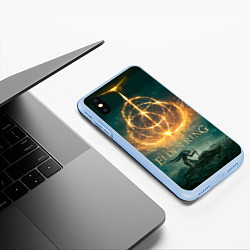 Чехол iPhone XS Max матовый Elden Ring key art, цвет: 3D-голубой — фото 2