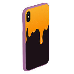 Чехол iPhone XS Max матовый Капающий мёд Dripping Honey, цвет: 3D-фиолетовый — фото 2