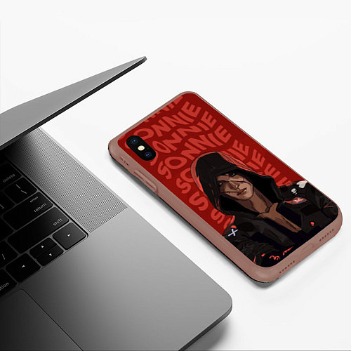 Чехол iPhone XS Max матовый Love Death And Robots Sonnie / 3D-Коричневый – фото 3