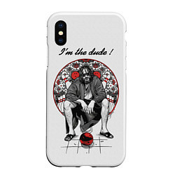 Чехол iPhone XS Max матовый I am the dude!, цвет: 3D-белый