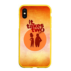 Чехол iPhone XS Max матовый It Takes Two, цвет: 3D-желтый