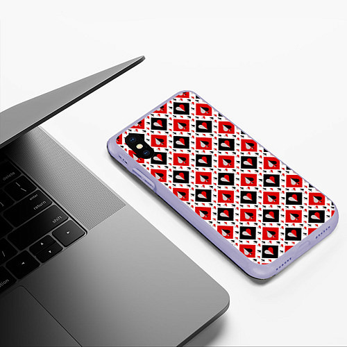 Чехол iPhone XS Max матовый Карточный Катала / 3D-Светло-сиреневый – фото 3