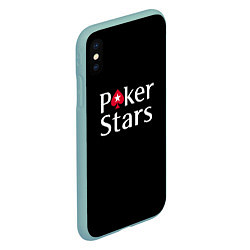 Чехол iPhone XS Max матовый Poker Stars, цвет: 3D-мятный — фото 2