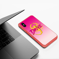 Чехол iPhone XS Max матовый Драйв, цвет: 3D-красный — фото 2