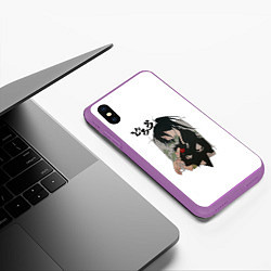 Чехол iPhone XS Max матовый Dororo Хяккимару, цвет: 3D-фиолетовый — фото 2