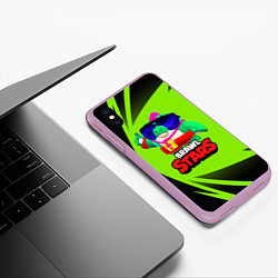 Чехол iPhone XS Max матовый Базз Buzz Brawl Stars, цвет: 3D-сиреневый — фото 2