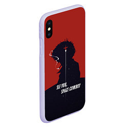 Чехол iPhone XS Max матовый Cowboy Bebop - Spike, цвет: 3D-светло-сиреневый — фото 2