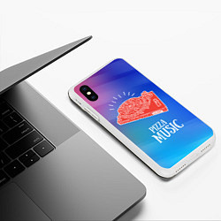 Чехол iPhone XS Max матовый PIZZA MUSIC, цвет: 3D-белый — фото 2