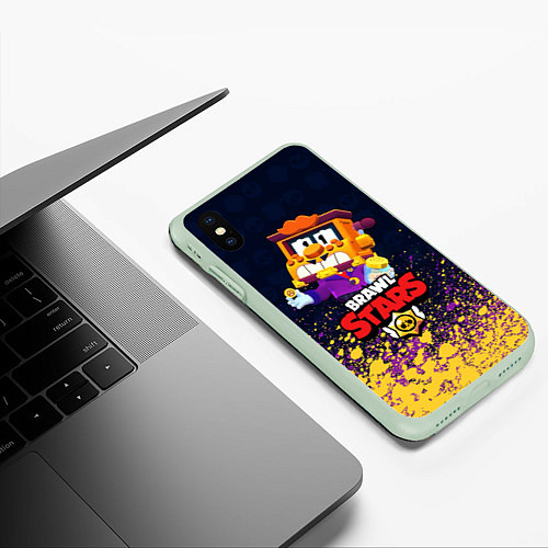 Чехол iPhone XS Max матовый Грифф Griff COIN / 3D-Салатовый – фото 3