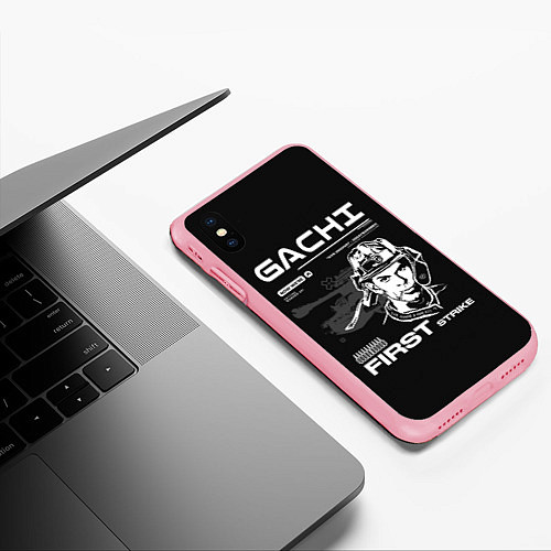 Чехол iPhone XS Max матовый Гачи первый удар / 3D-Баблгам – фото 3