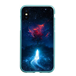 Чехол iPhone XS Max матовый Душа идущая в космос Soul space Z, цвет: 3D-мятный